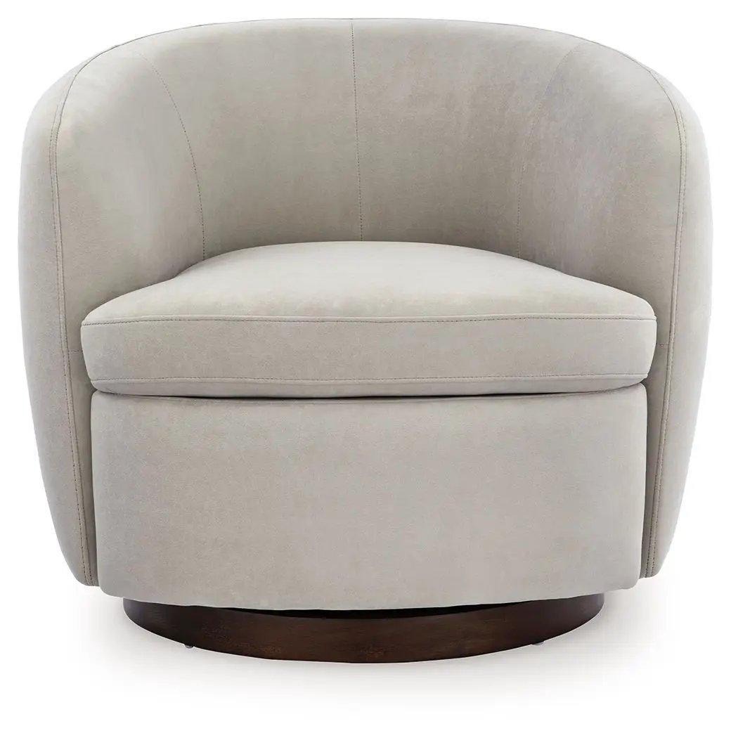 Annbury - Swivel Accent Chair - Light Beige by Unique Piece Furniture