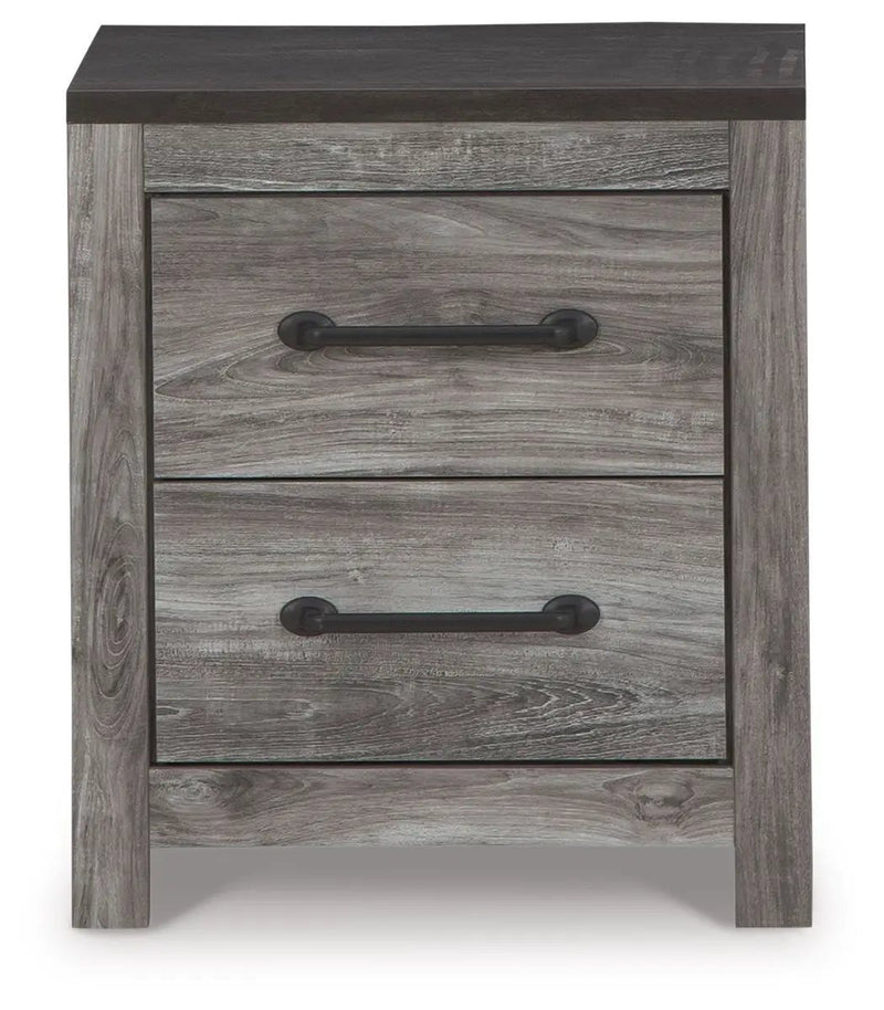 Bronyan - Two Drawer Night Stand - Dark Gray by Unique Piece Furniture
