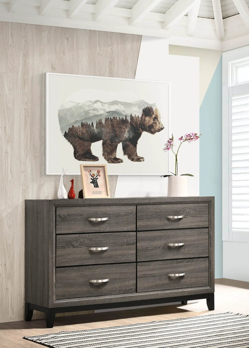 Watson 6-drawer Dresser Grey Oak by Unique Piece Furniture