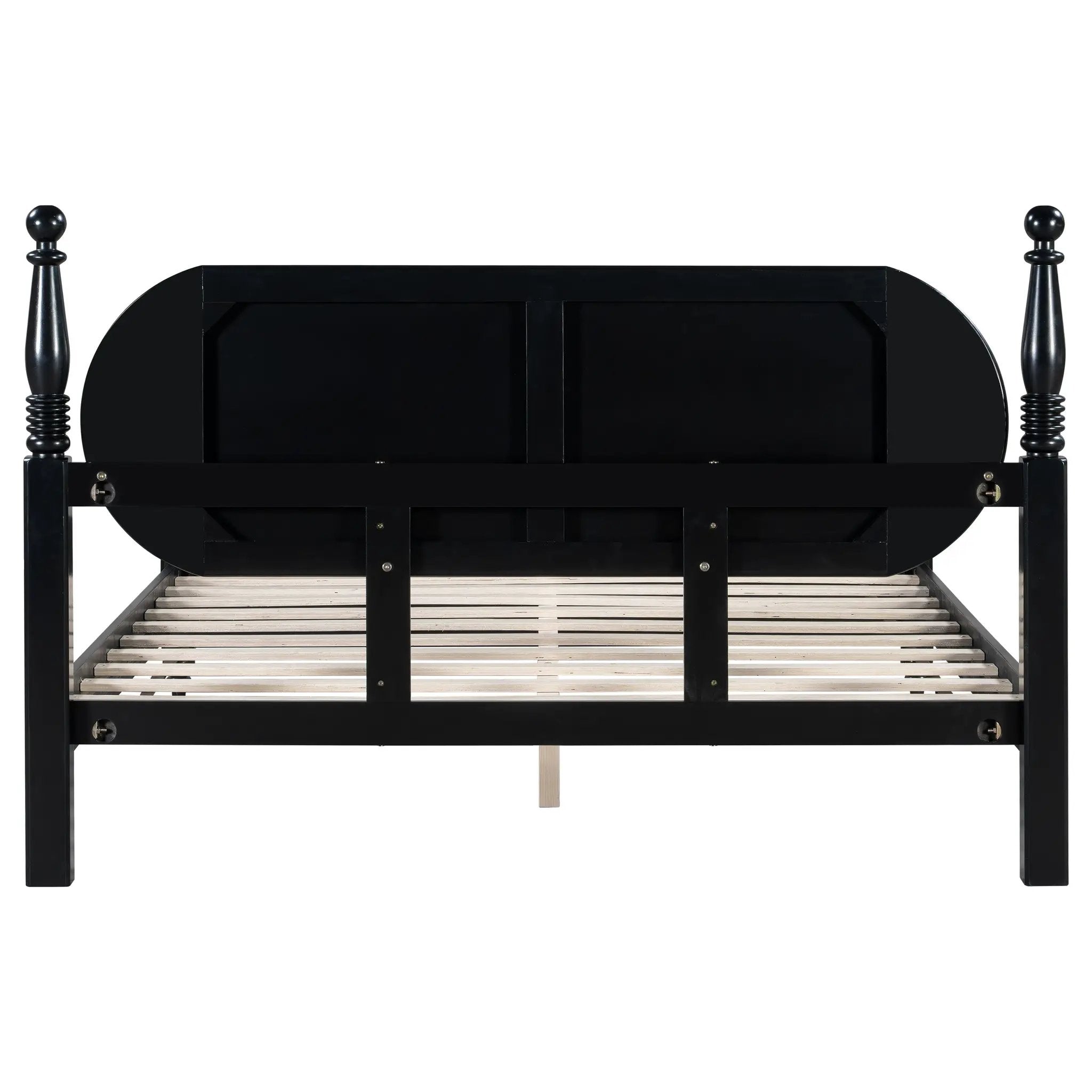 Queen Bed Frame, Solid Wood Platform with Slats by HouseOfZazla
