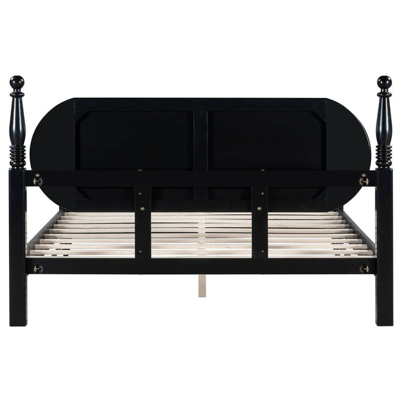 Queen Bed Frame, Solid Wood Platform with Slats by HouseOfZazla
