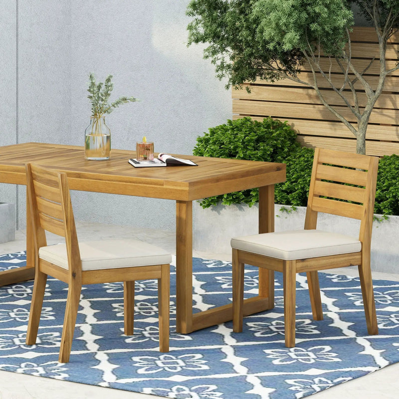 Outdoor Armless Dining Chair With Cushions by HouseOfZazla