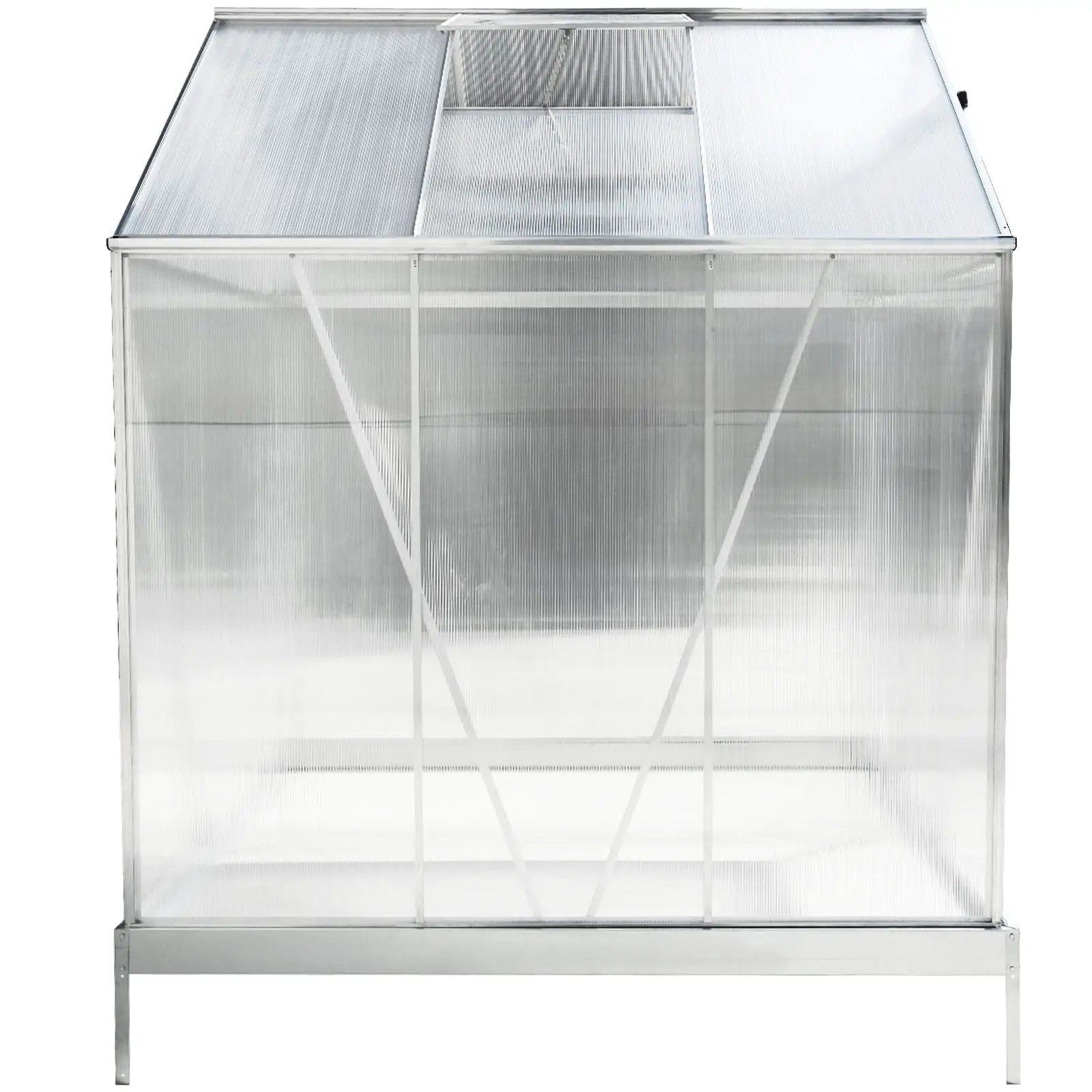 Polycarbonate house, Heavy Duty Outdoor Aluminum Walk-In House Kit With Rain Gutter, Vent And Door For Backyard Garden by HouseOfZazla