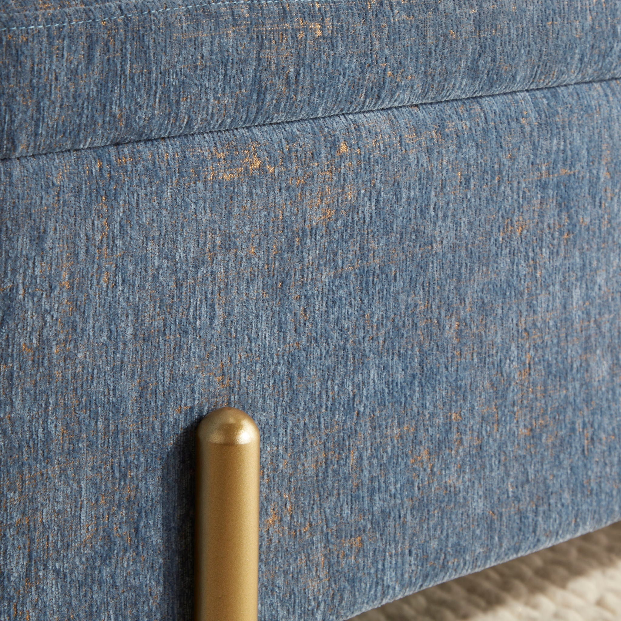 Daniella - Contemporary Bench - Gold / Blue by Unique Piece Furniture
