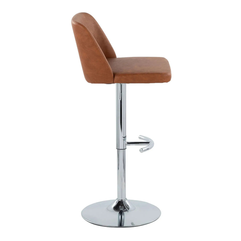 Toriano - Contemporary Adjustable Barstool With Swivel & Rounded T Footrest (Set of 2) by Unique Piece Furniture