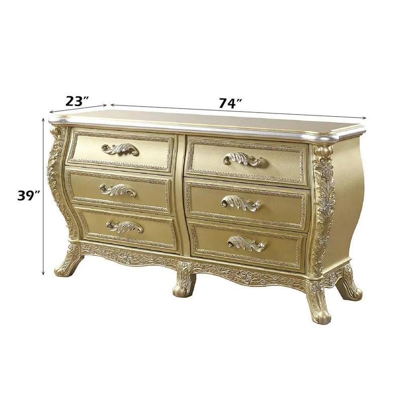 Cabriole - Dresser - Gold by Unique Piece Furniture