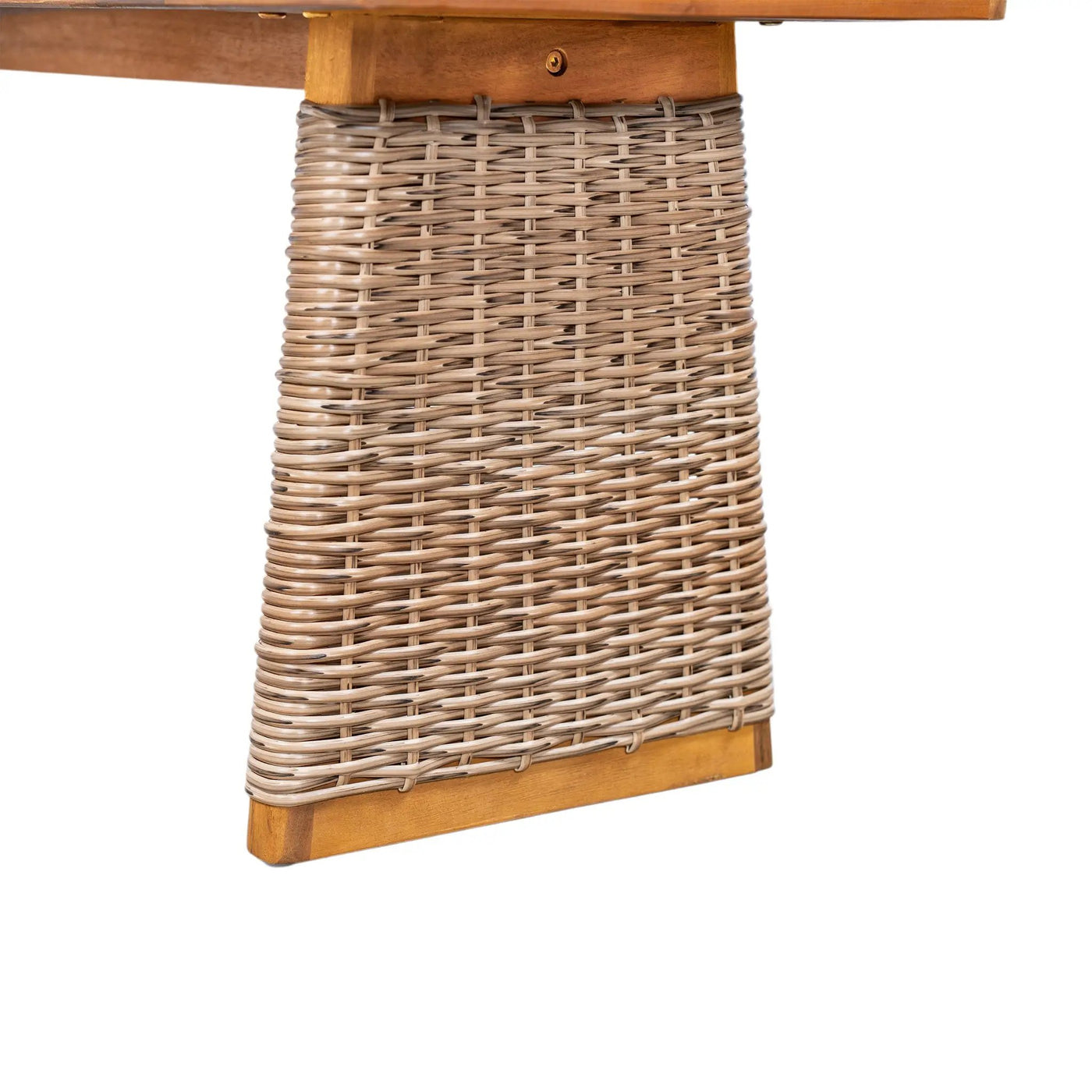 Outdoor Acacia Wood Dining Table Set with 1 Table and 1 Bench by HouseOfZazla