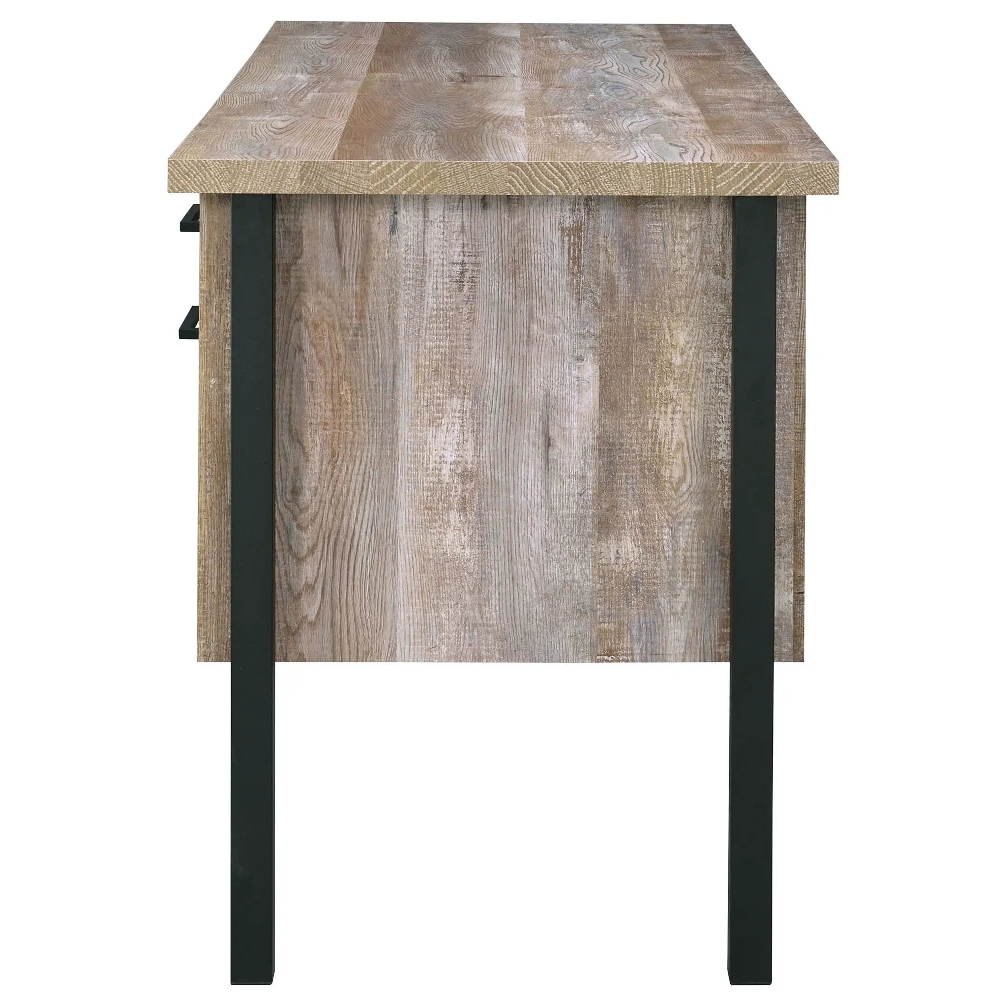 Samson 60-inch 4-drawer Office Computer Desk Weathered Oak by Unique Piece Furniture