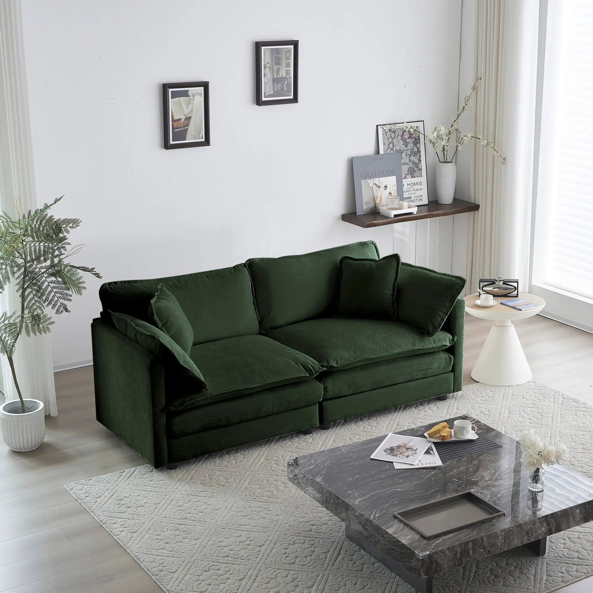 Modern Fabric Loveseat Sofa Couch for Living Room by HouseOfZazla