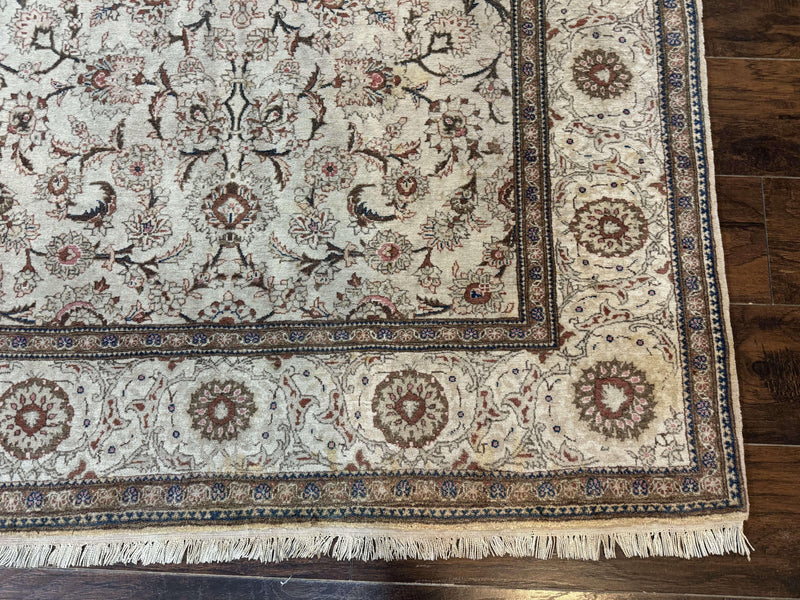 Persian Kashan Rug 5x7, Beige, Fine 250 KPSI by Jewel Rugs