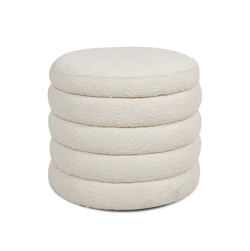 Fuji - Oversized Round Storage Ottoman by HouseOfZazla
