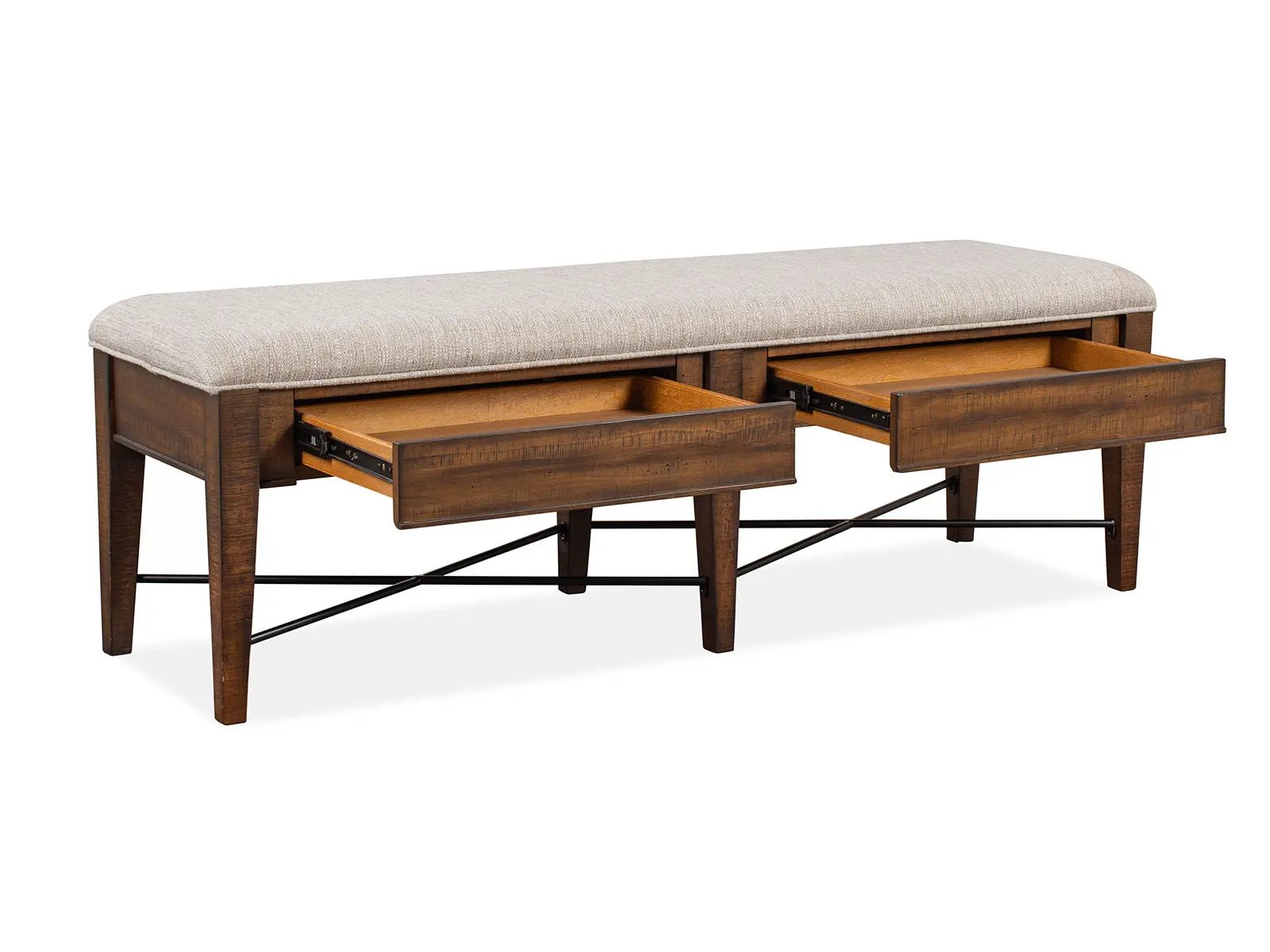 Bay Creek - Bench With Upholstered Seat - Toasted Nutmeg by Unique Piece Furniture