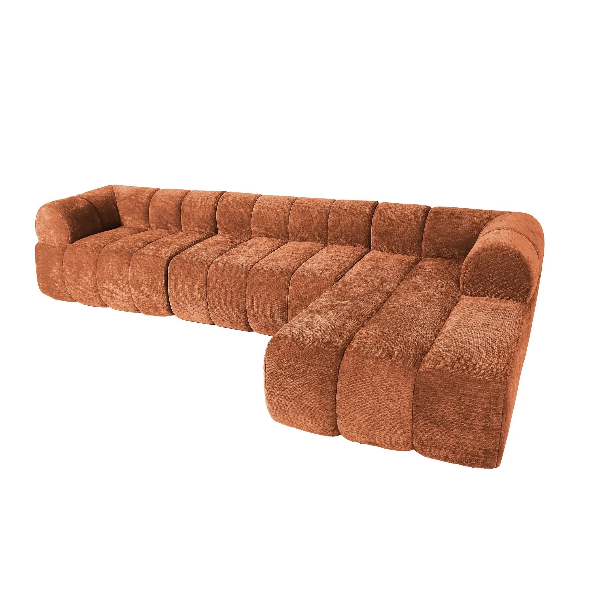 122" Modern L-Shaped Sectional Sofa with Chaise Lounge by HouseOfZazla