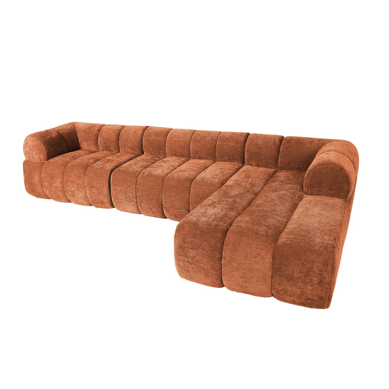 122" Modern L-Shaped Sectional Sofa with Chaise Lounge by HouseOfZazla