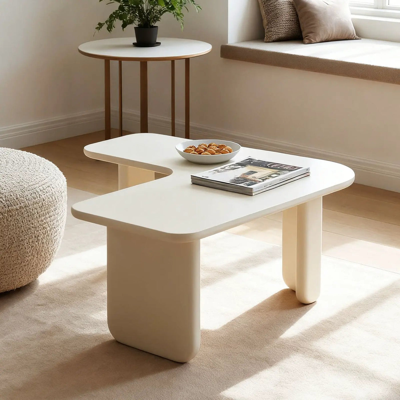 L-Shape Coffee Table For Living Room by HouseOfZazla