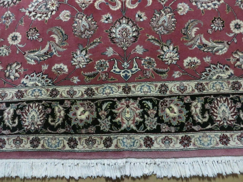 6' X 9' Vintage Handmade Fine India Floral Oriental Silk Accent Wool Rug Carpet by Jewel Rugs