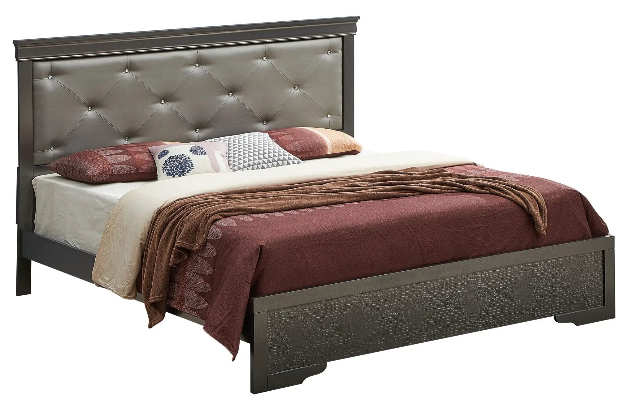Chic Elegantly Designed Transitional Bed by Unique Piece Furniture