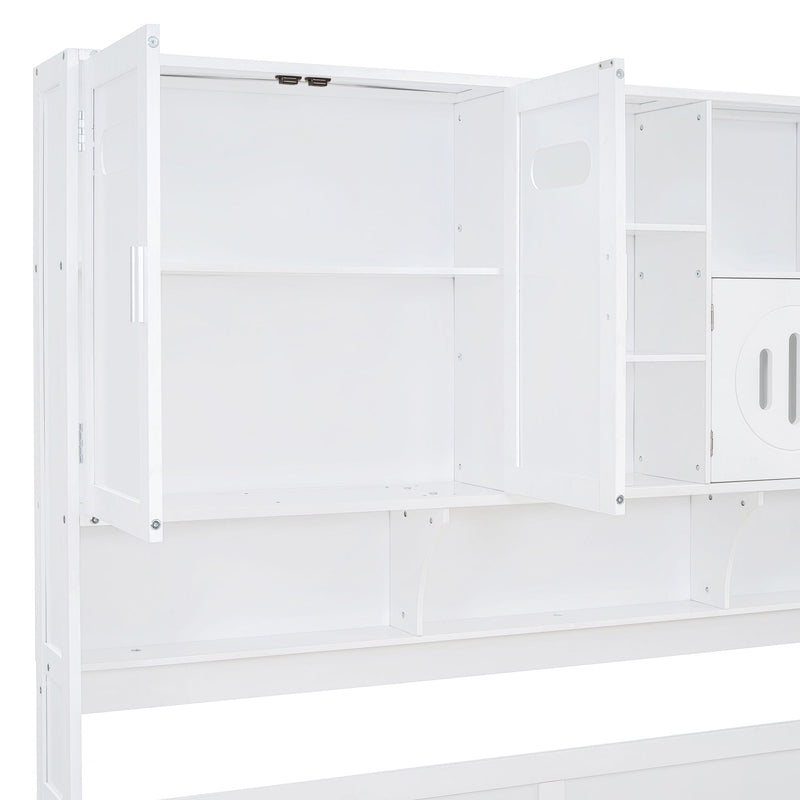Daybed With All-In-One Cabinet And Shelf by HouseOfZazla