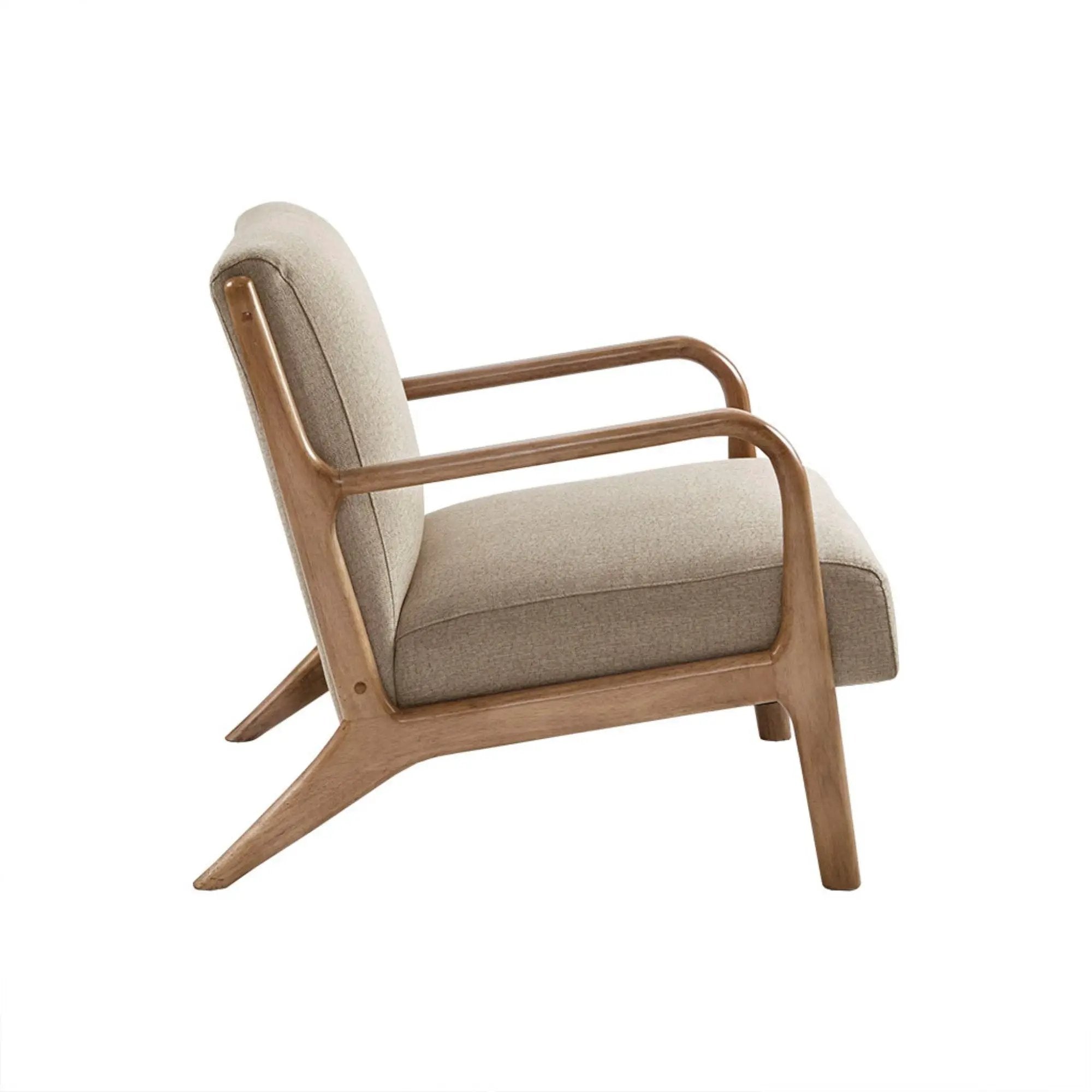 Mid-Century Style Lounge Chair With Upholstered Seat by Unique Piece Furniture