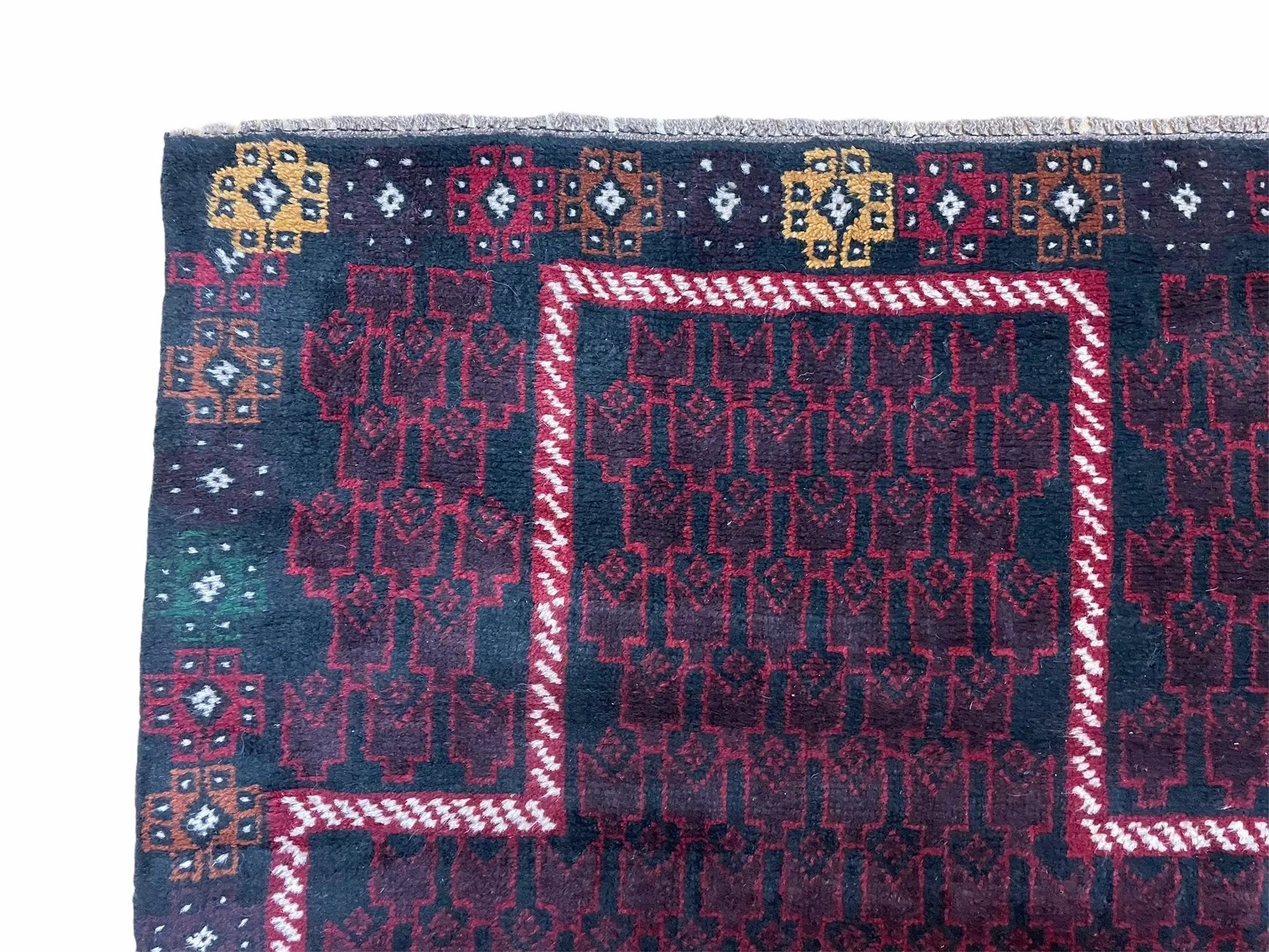 3 X 5 Vintage Handmade Tribal Wool Rug Baluchi Rug Afghan Rug Balouch Rug 3x4.7 by Jewel Rugs