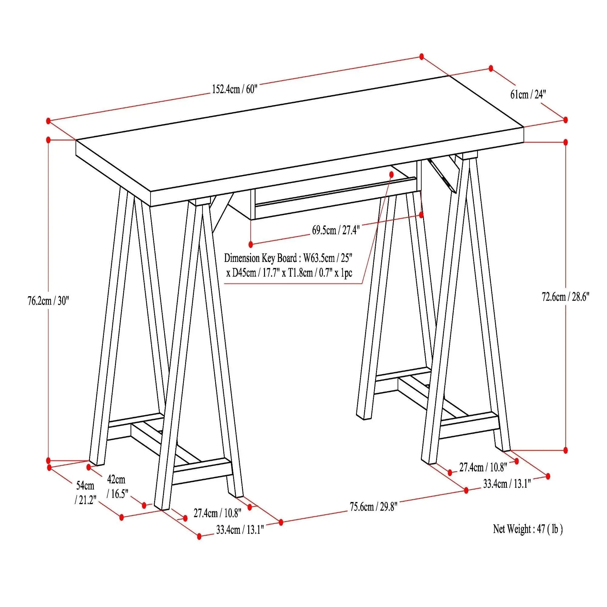 Sawhorse - Handcrafted Desk by HouseOfZazla
