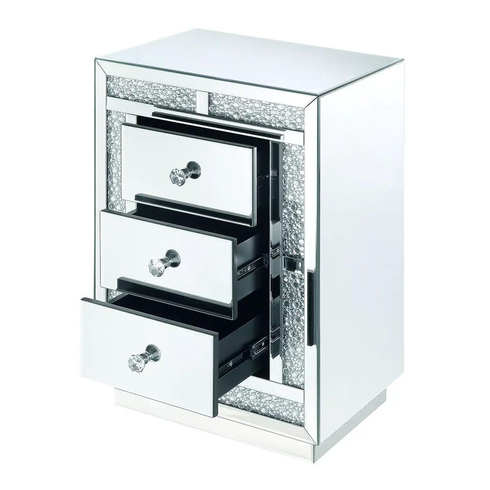 Mallika - Accent Table - Mirrored & Faux Crystals by Unique Piece Furniture