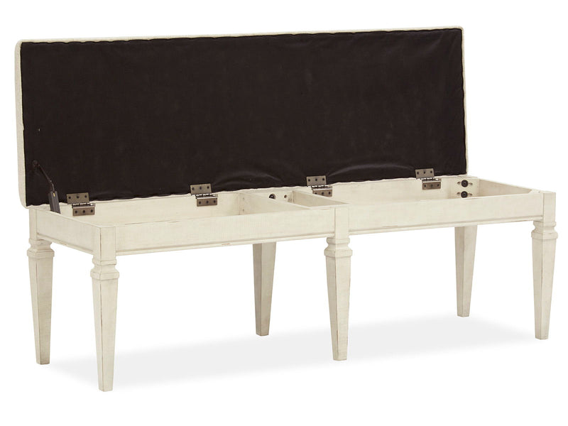 Newport - Bench With Upholstered Seat - Alabaster, photo 6 of 6