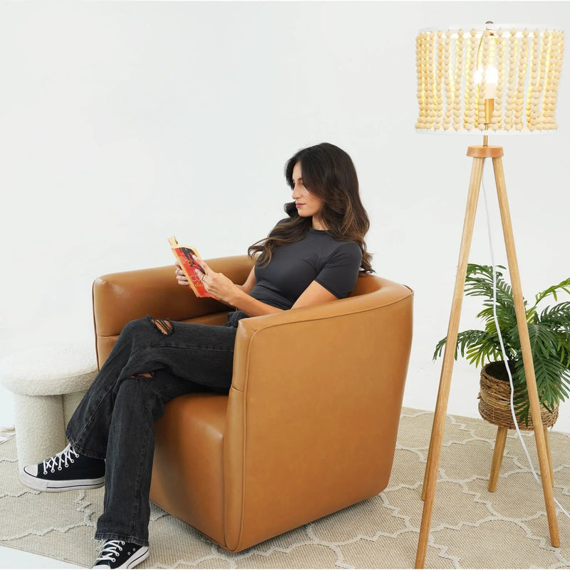 Callan - Swivel Chair - Tan by HouseOfZazla
