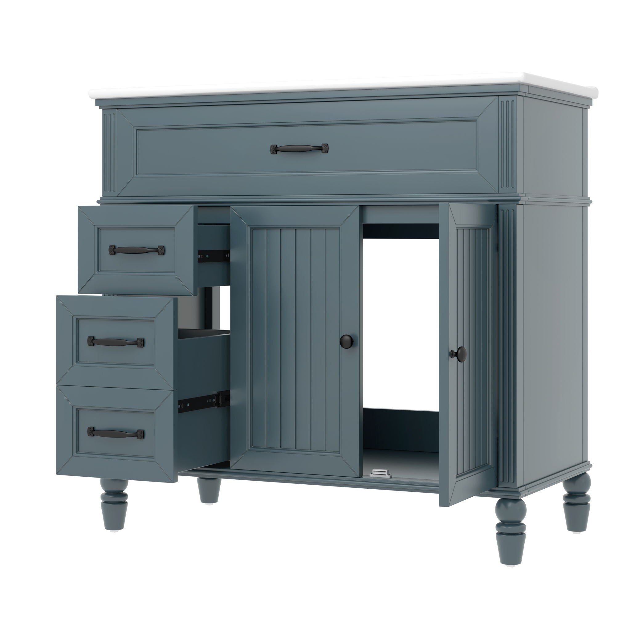 Bathroom Vanity With Sink, Freestanding Cabinet & Drawers by HouseOfZazla