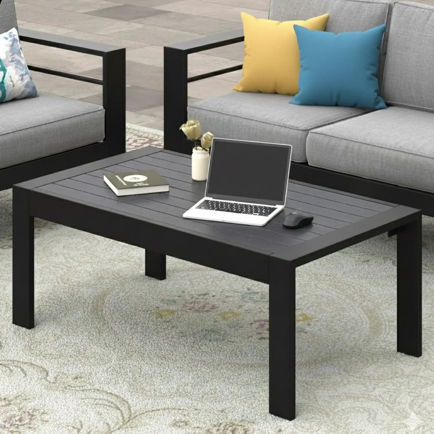 Modern Rectangle Outdoor Coffee Table by HouseOfZazla