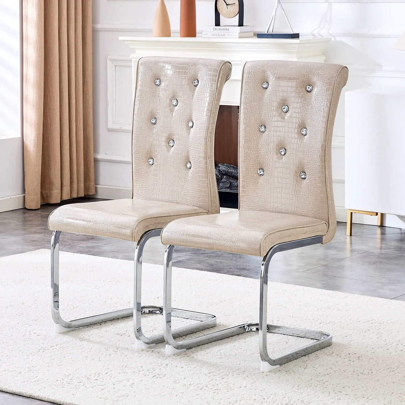 Elegant Design Upholstered Dining Chairs by HouseOfZazla