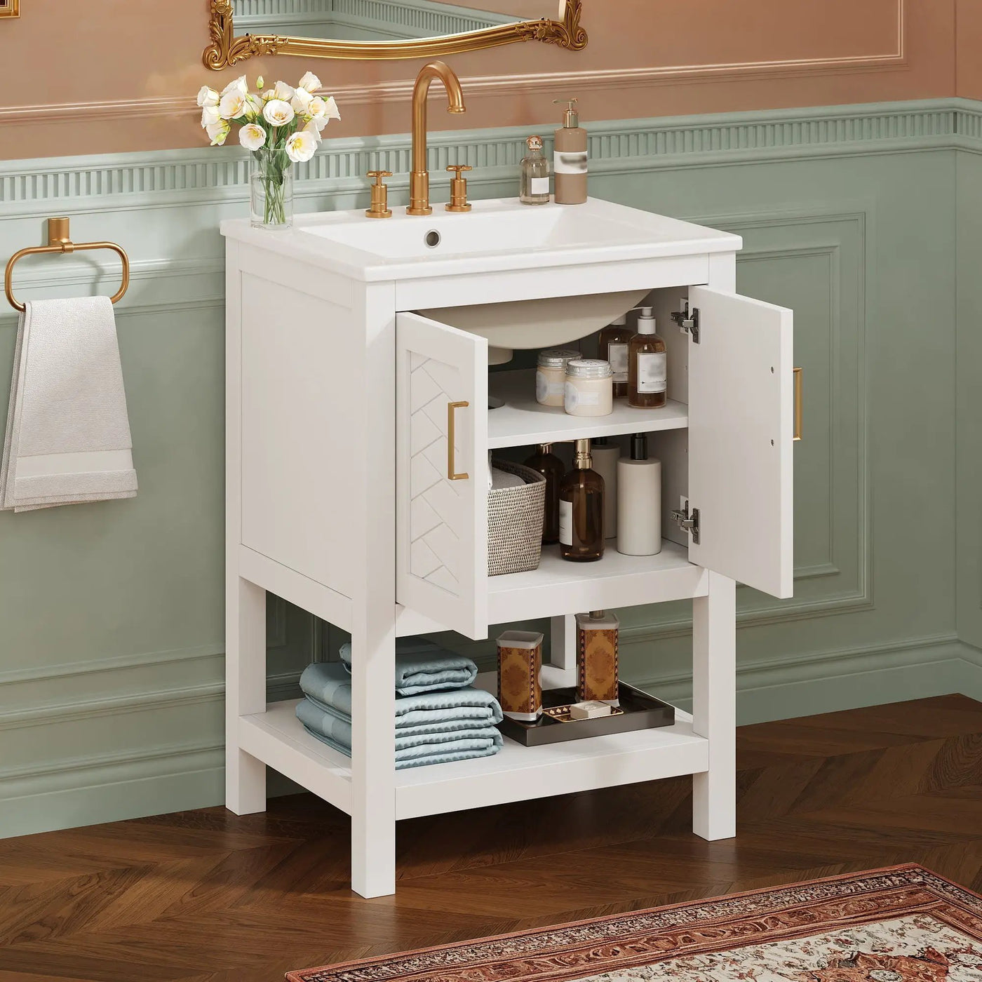 Modern Bathroom Vanity With Elegant Twill Design by HouseOfZazla
