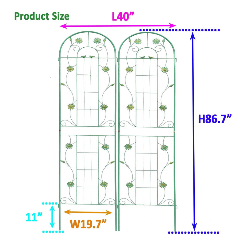 Metal Garden Trellis Rustproof Trellis For Climbing Plant Outdoor Flower Support by Unique Piece Furniture