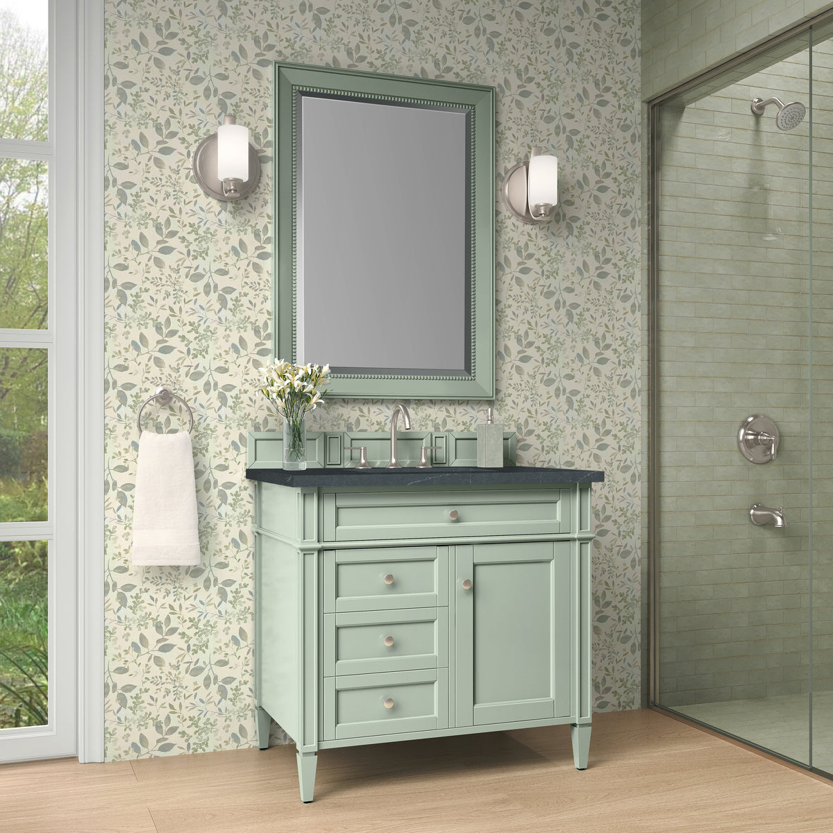 James Martin Brittany 36" Single Bathroom Vanity, Sage Green, view 20
