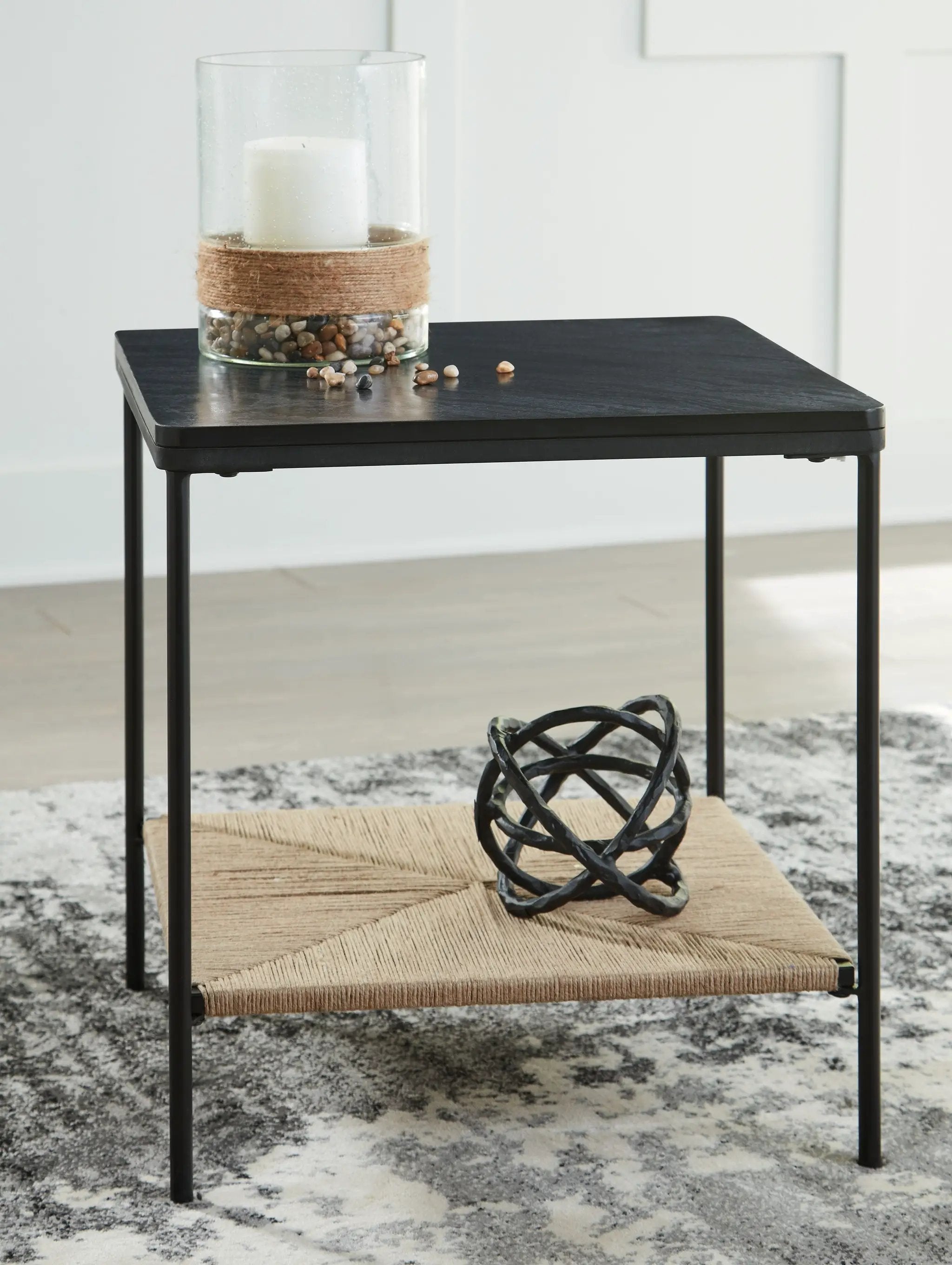 Minrich - Accent Table - Black / Natural by Unique Piece Furniture