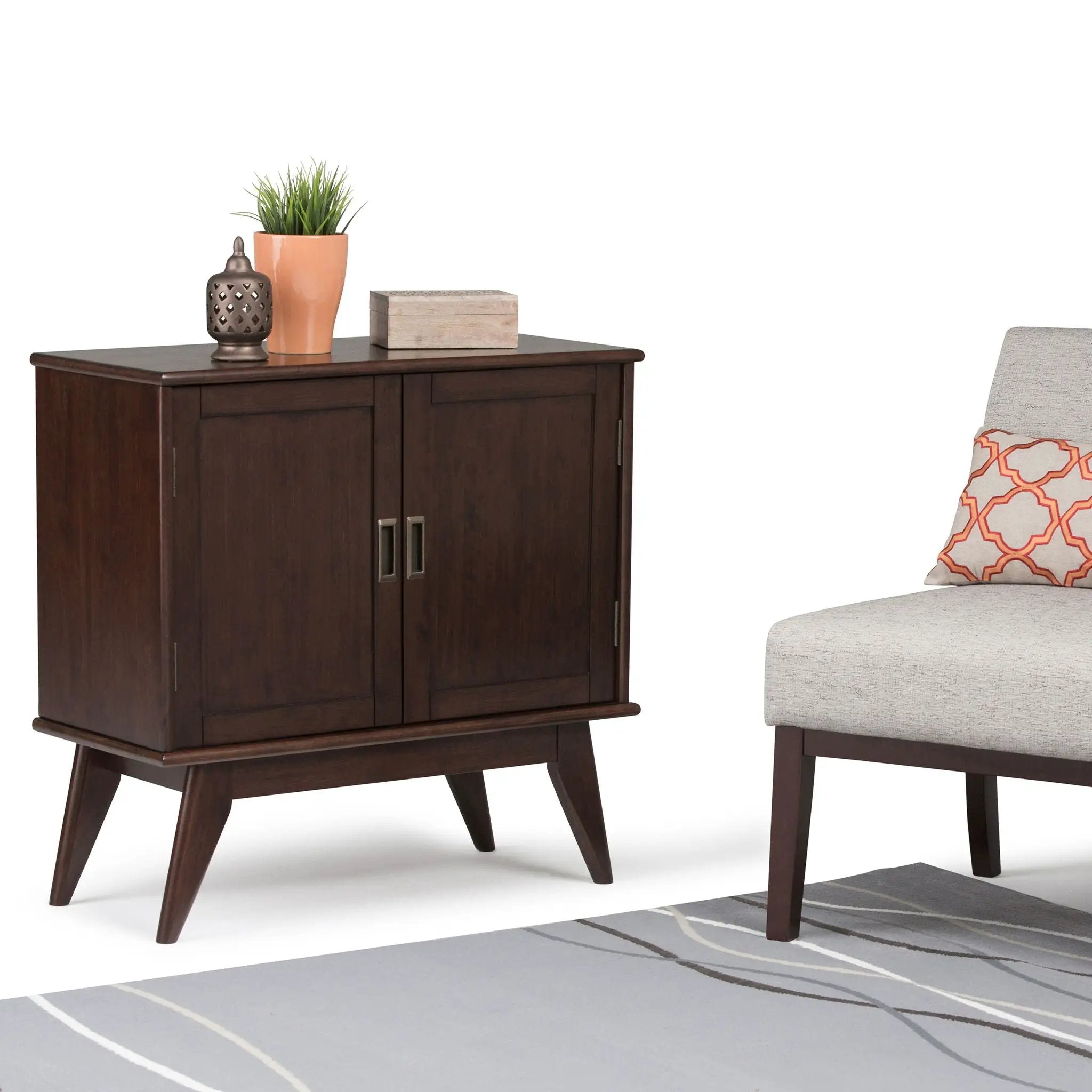 Draper - Low Storage Cabinet - Medium Auburn Brown by HouseOfZazla