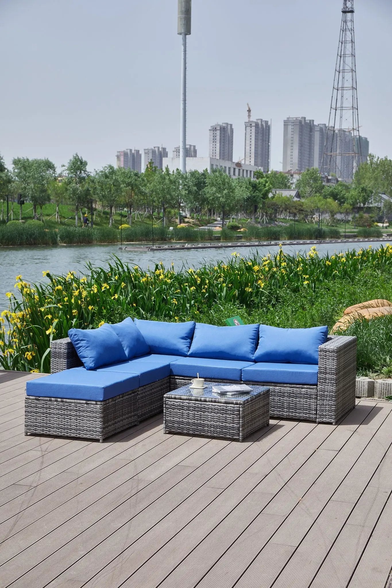 Patio Sofa With Cushions by HouseOfZazla