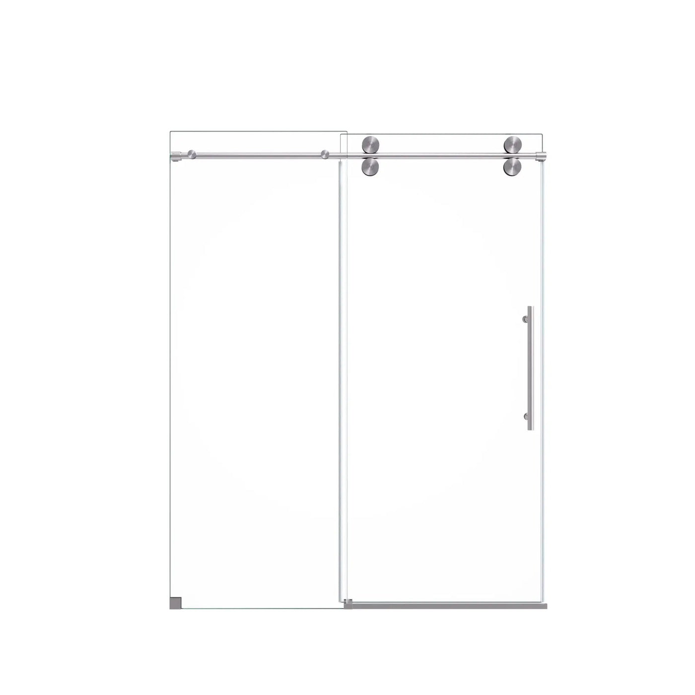 Frameless Single Sliding Shower Door With Clear Tempered Glass by HouseOfZazla