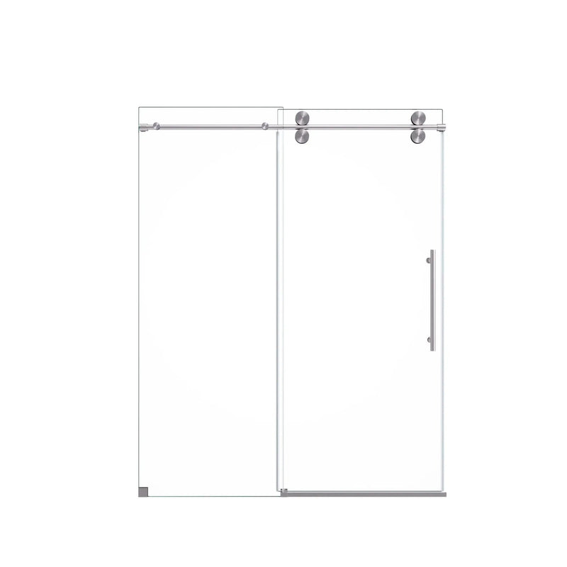 Frameless Single Sliding Shower Door With Clear Tempered Glass by HouseOfZazla