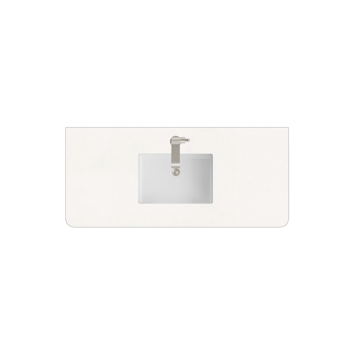 James Martin 48" Single Vanity Top with White Zeus (Radius Cut) countertop