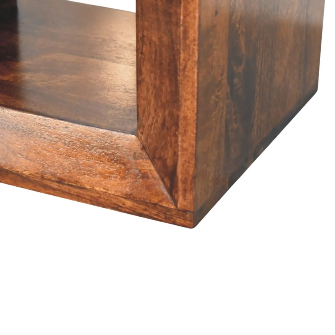 Solid Wood Solis California Side Table, Open Storage by HouseOfZazla