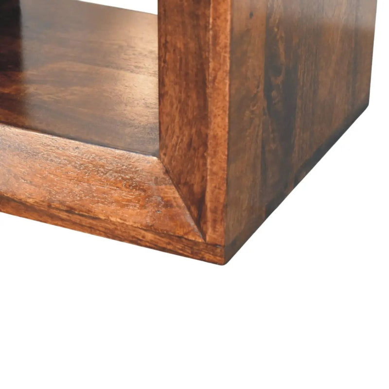 Solid Wood Solis California Side Table, Open Storage by HouseOfZazla