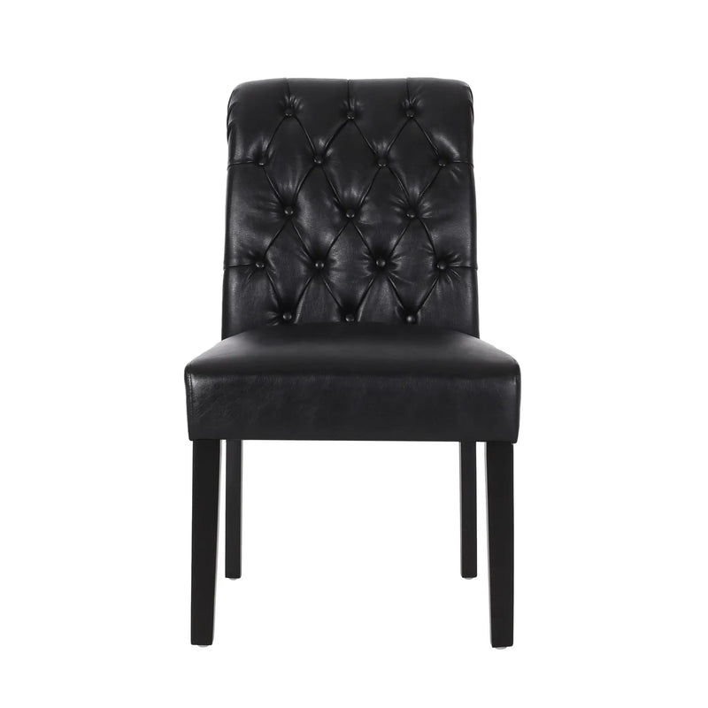 Broxton Tuft Dining Rolltop Chairs With Button Tufted Backrest (Set of 2) by HouseOfZazla