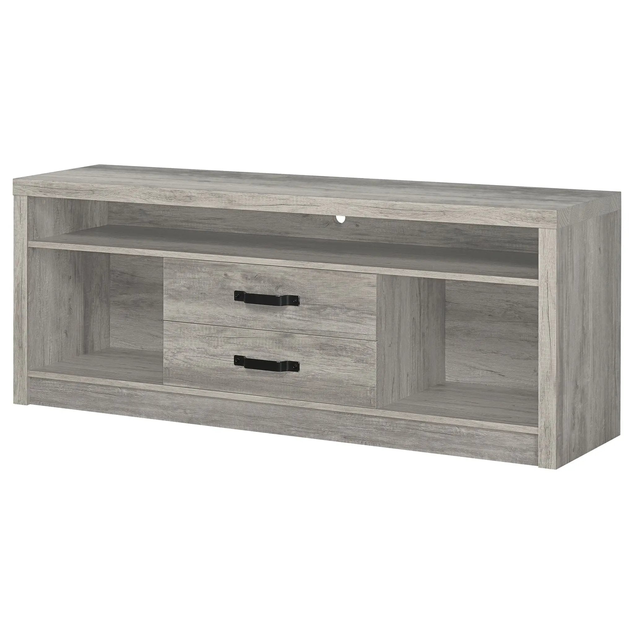 Burke 2-drawer Engineered Wood 59-inch TV Stand Grey Driftwood by Unique Piece Furniture