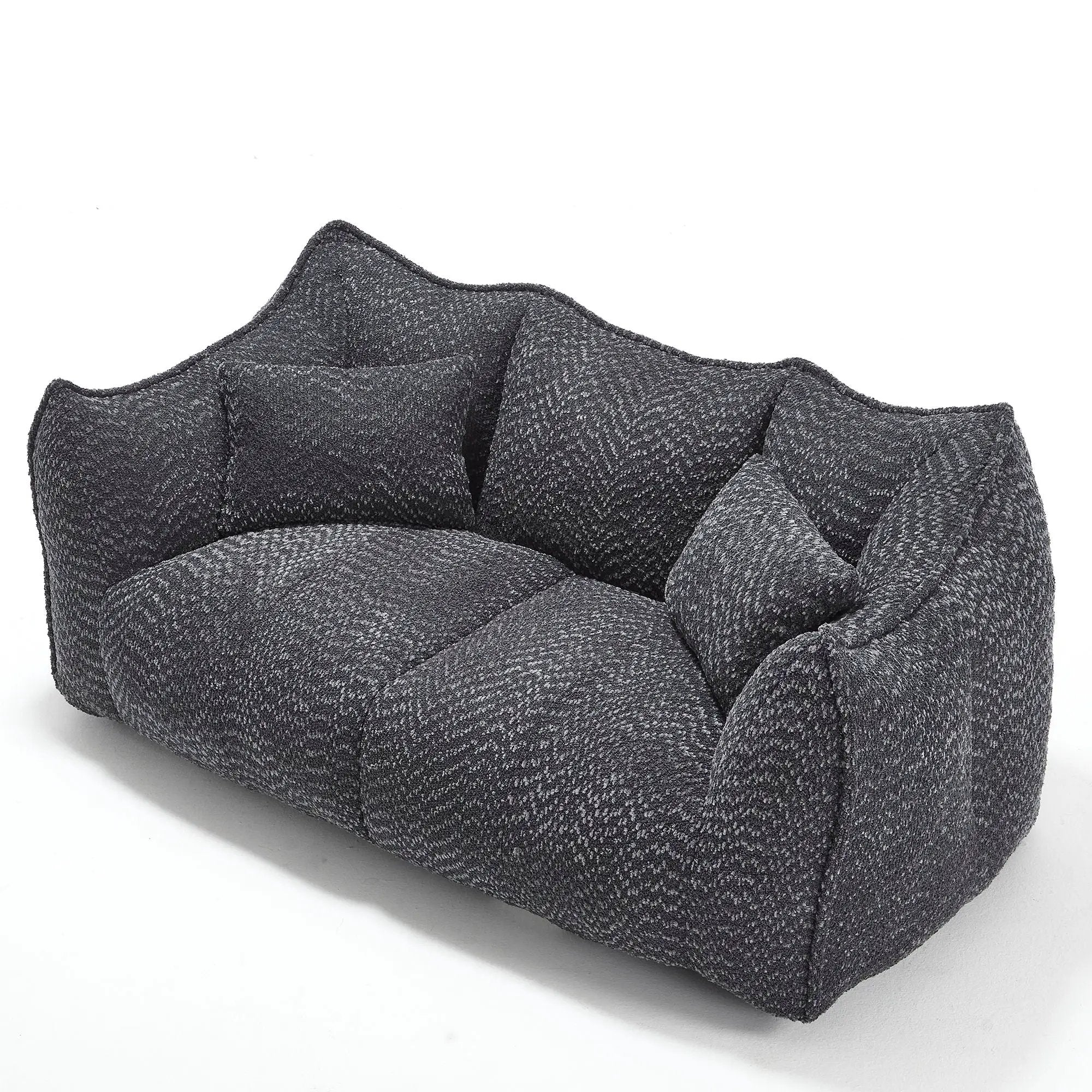 Comfortable Dual Beanbag Chair With High Resilience Foam Core For 2 People by Unique Piece Furniture