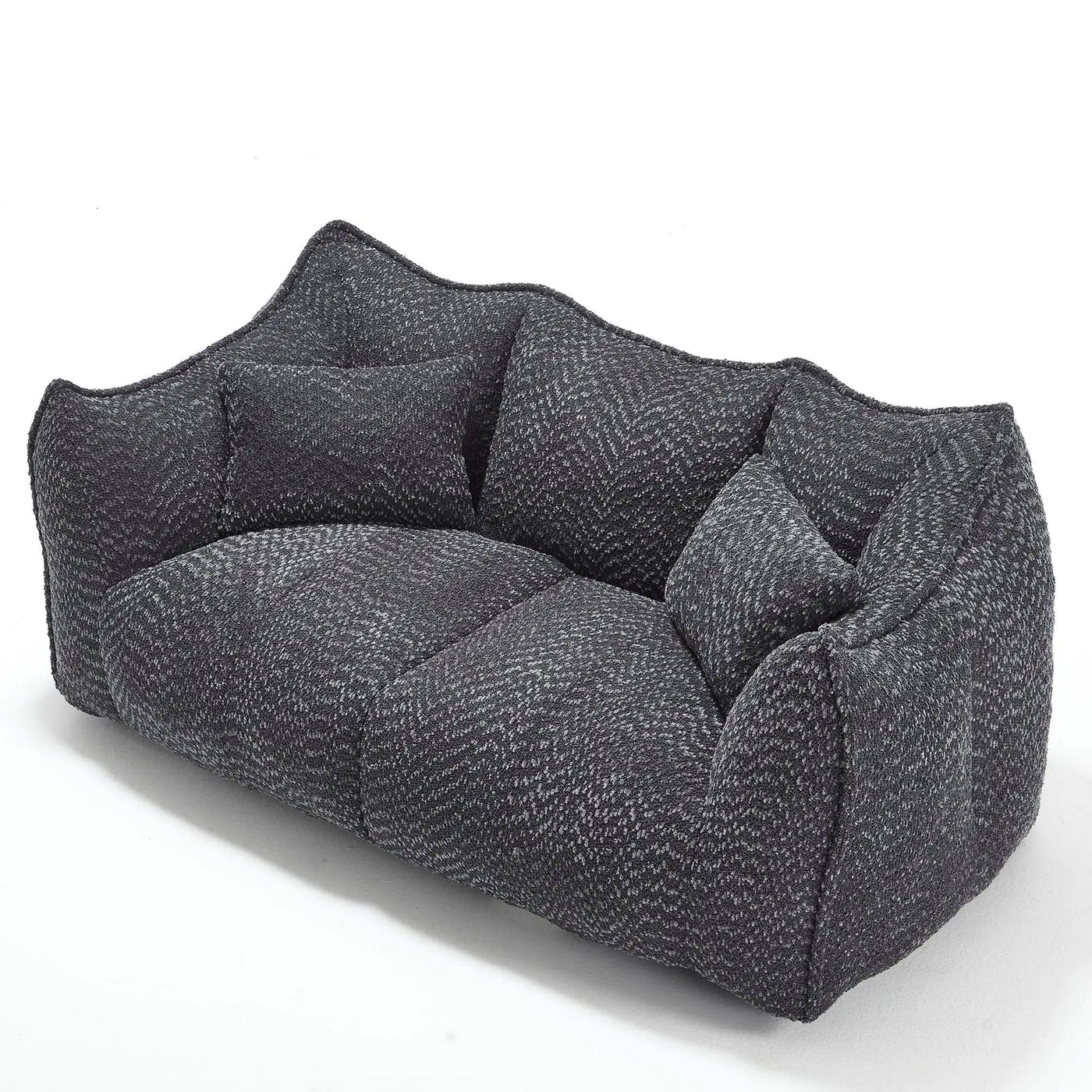 Comfortable Dual Beanbag Chair With High Resilience Foam Core For 2 People by HouseOfZazla