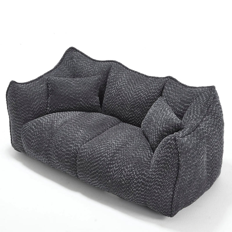 Comfortable Dual Beanbag Chair With High Resilience Foam Core For 2 People by HouseOfZazla