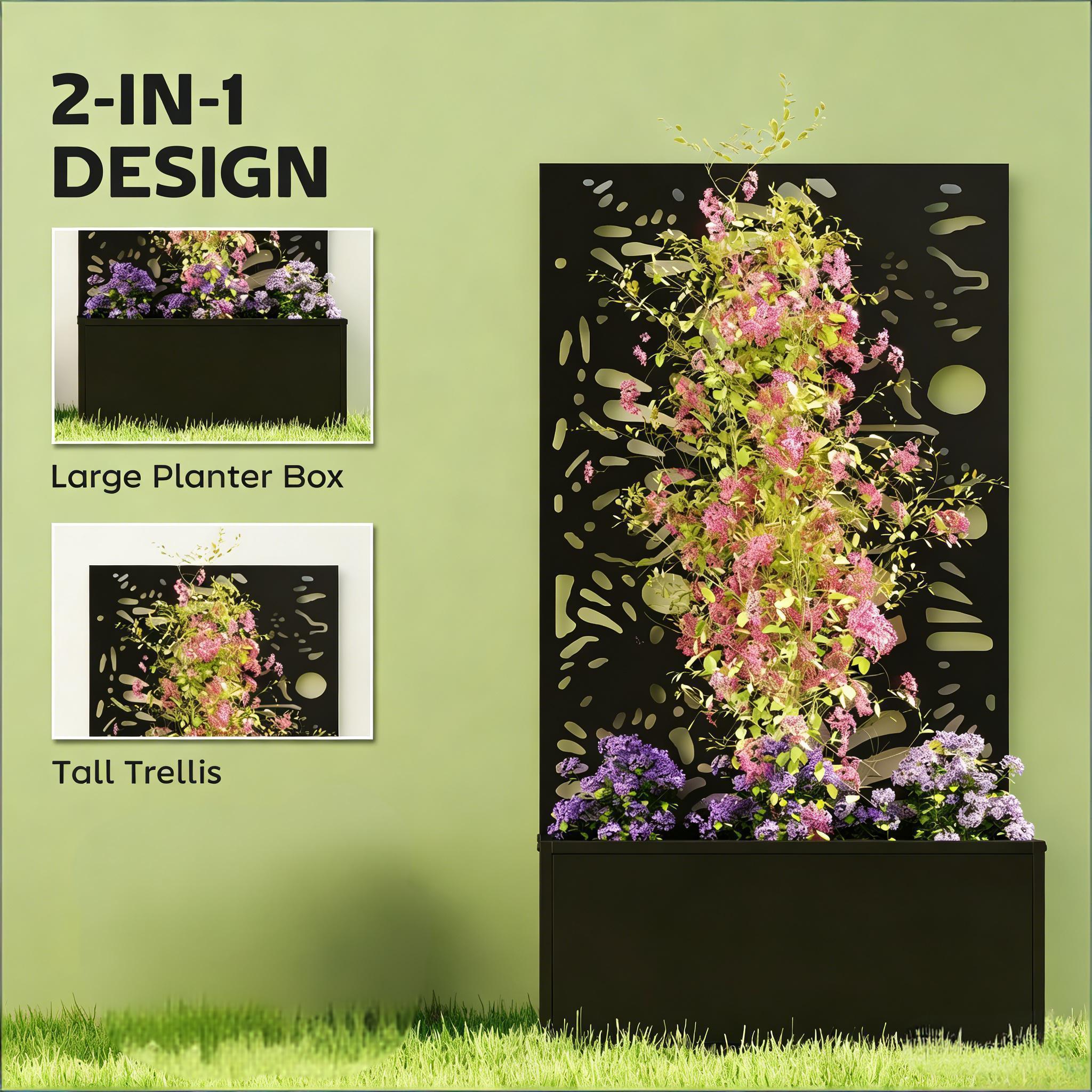Stylish Plant Bed, Freestanding or Wall Mounted Plant Bed by HouseOfZazla