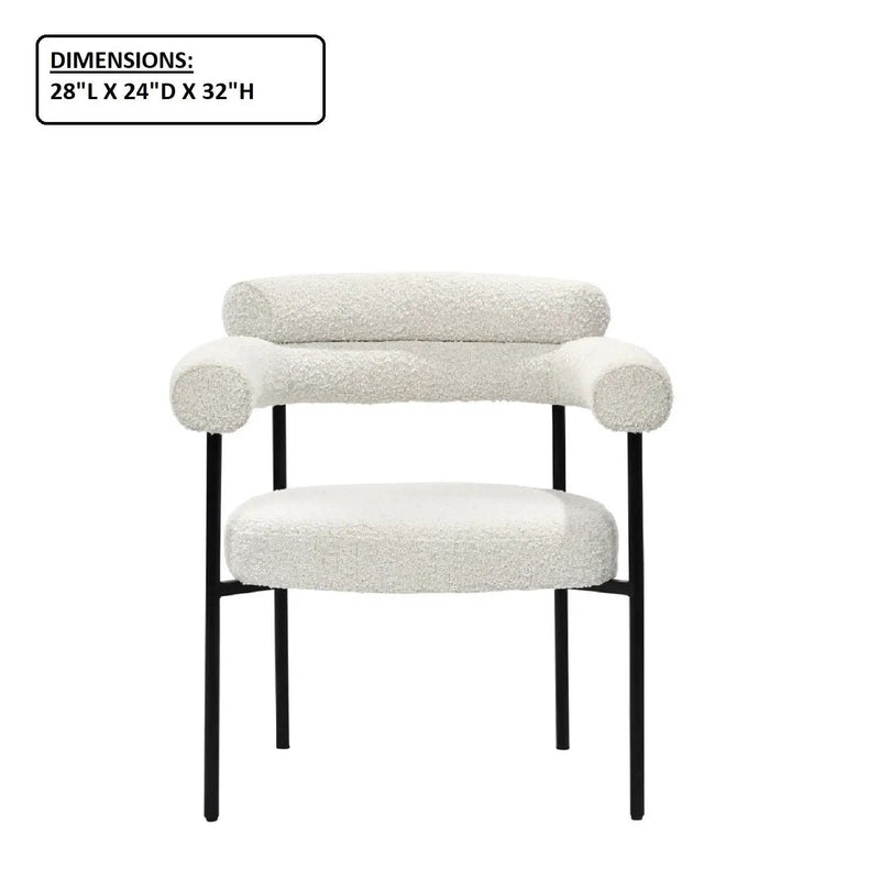 Upholstered Accent Dining Chairs With Armrests (Set of 2) by HouseOfZazla