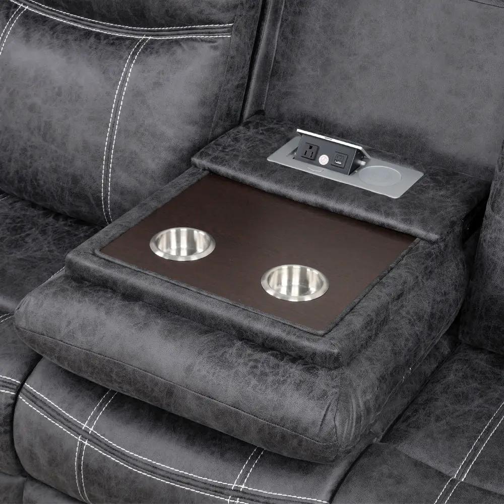 Zubaida - Sofa w/USB Dock & Console(Motion) by Unique Piece Furniture